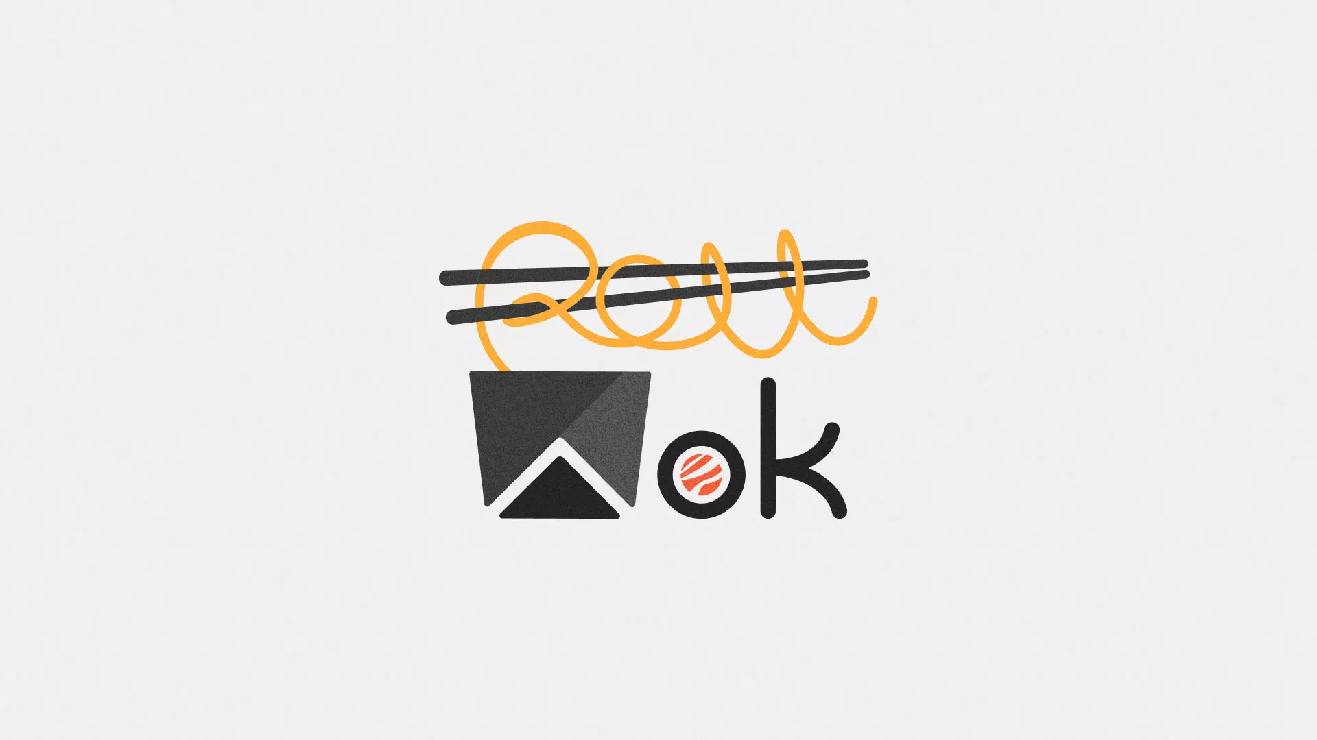 Разработка логотипа суши-бара «Roll Wok Club» в Богородске