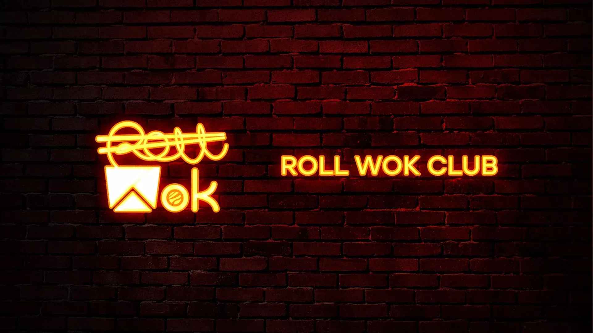 Разработка интерьерной вывески суши-бара «Roll Wok Club» в Богородске